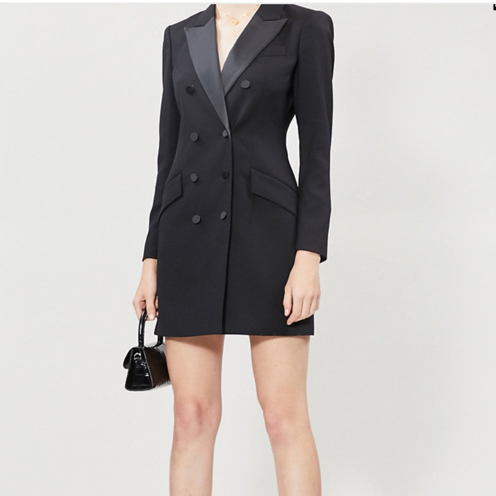 NWOT Reiss Sofia Black Tuxedo Blazer Mini Dress